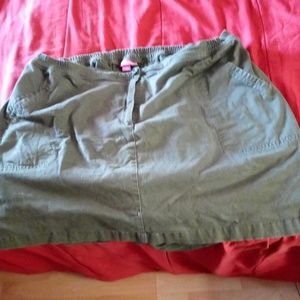 Khaki green soft like new Woman within skort